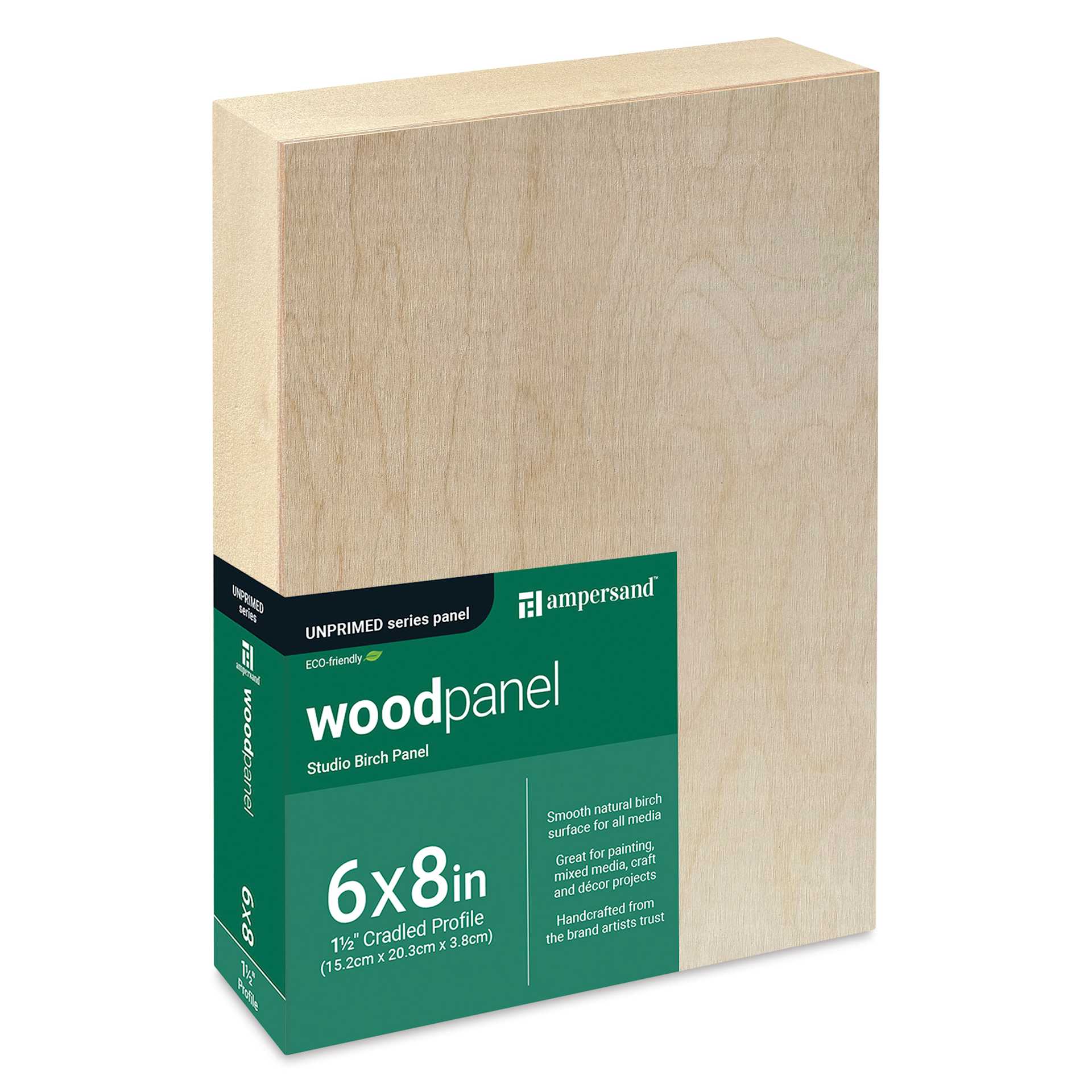 Ampersand Woodpanel - 6" x 8", 1-1/2" Cradle