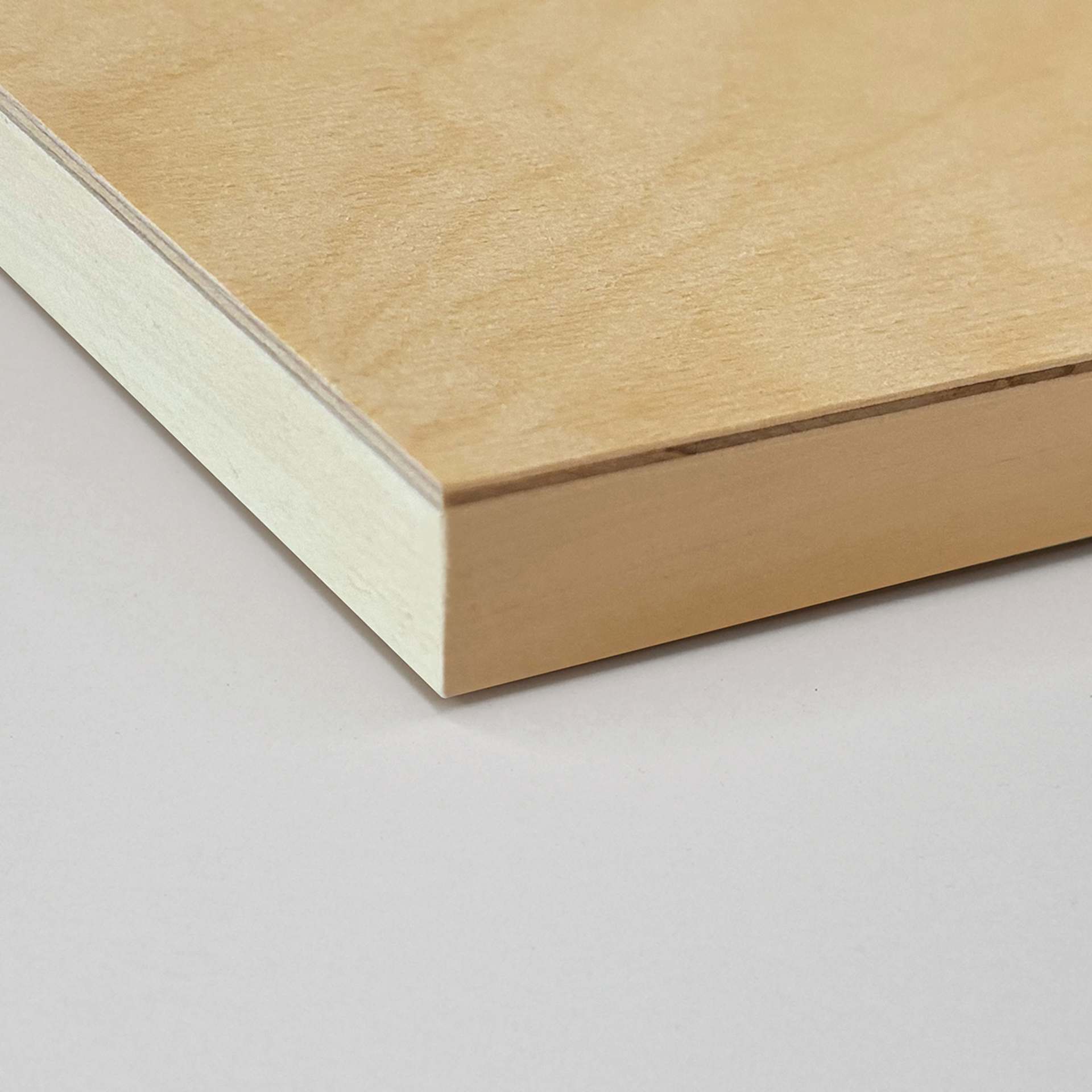 Side view of 7/8" depth Ampersand Woodpanel.