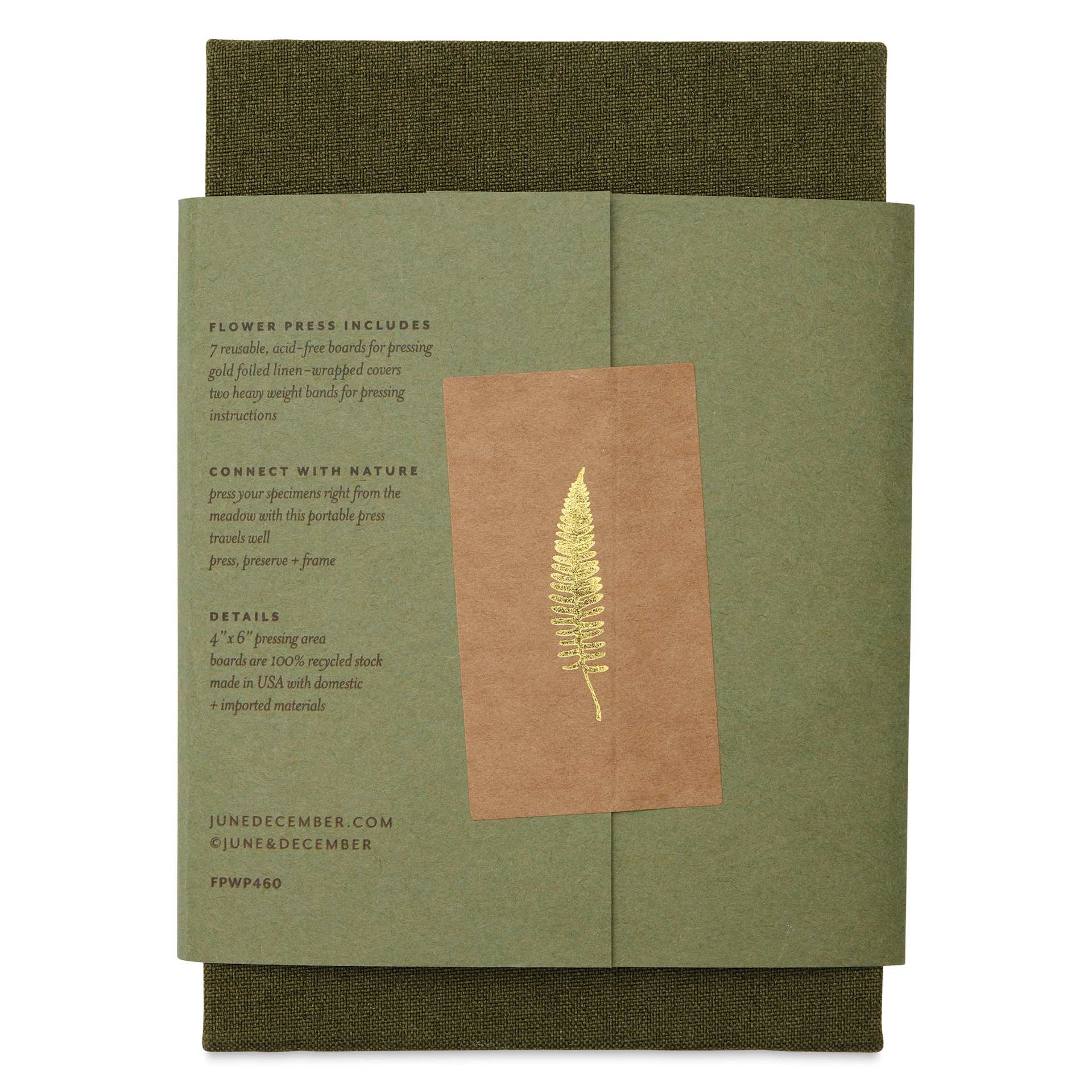 June & December Flower Press - Pocket, 4" x 6", back with packaging