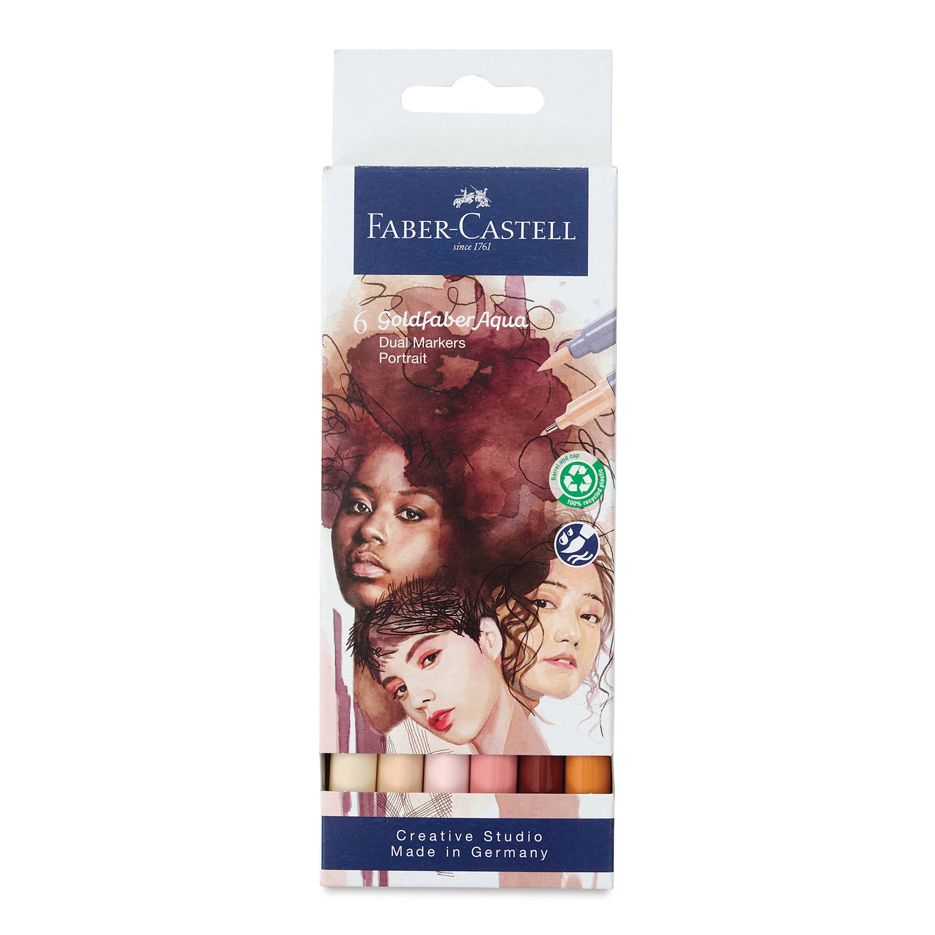 Faber-Castell Goldfaber Aqua Dual Markers - Portrait, Set of 6