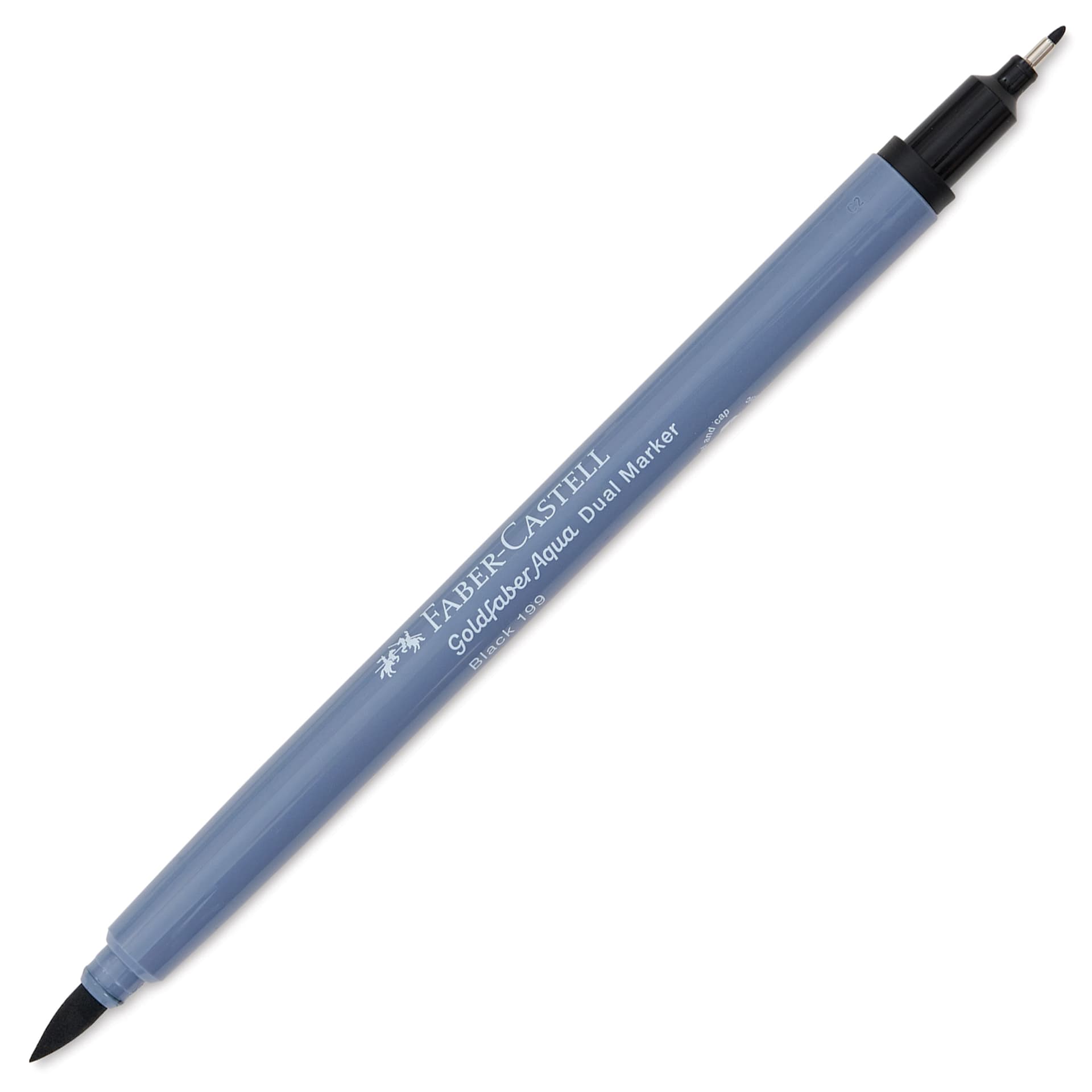 Faber-Castell Goldfaber Aqua Dual Marker - 199 Black (marker with caps removed)