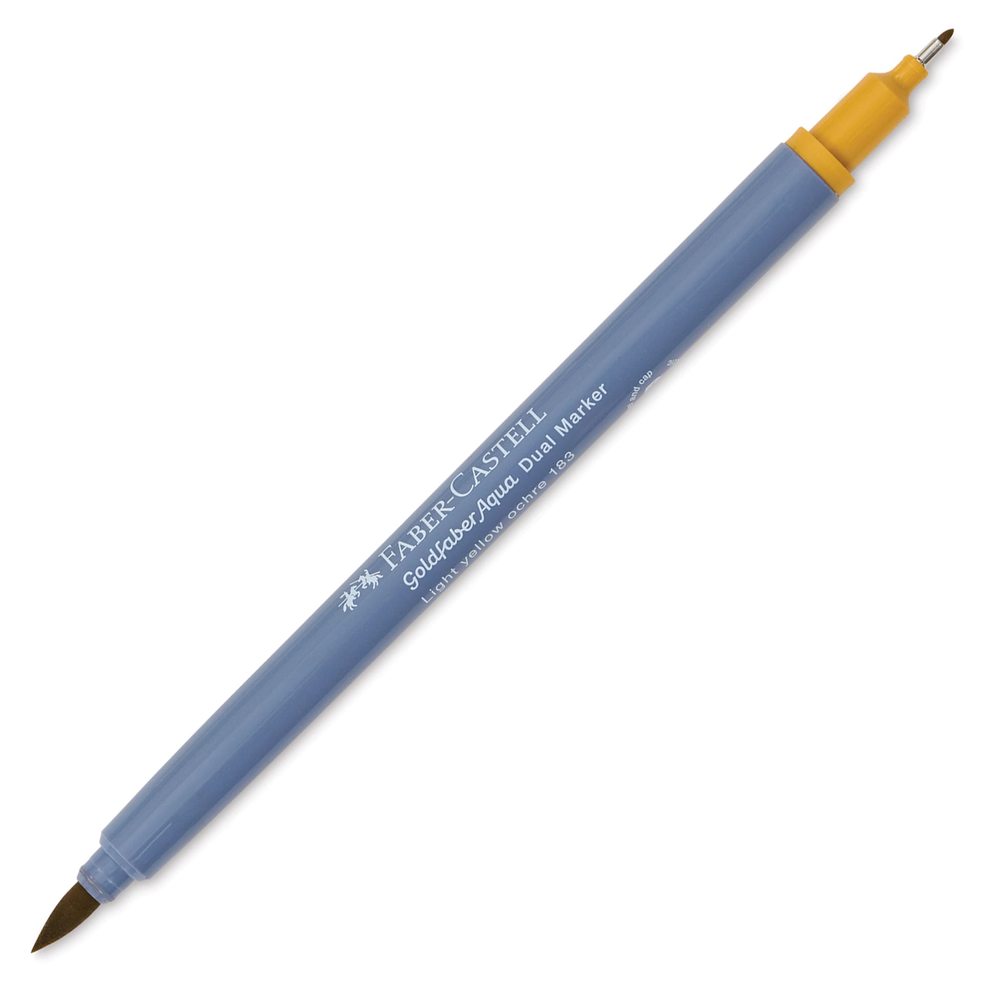 Faber-Castell Goldfaber Aqua Dual Marker - 183 Light Yellow Ochre (marker with caps removed)