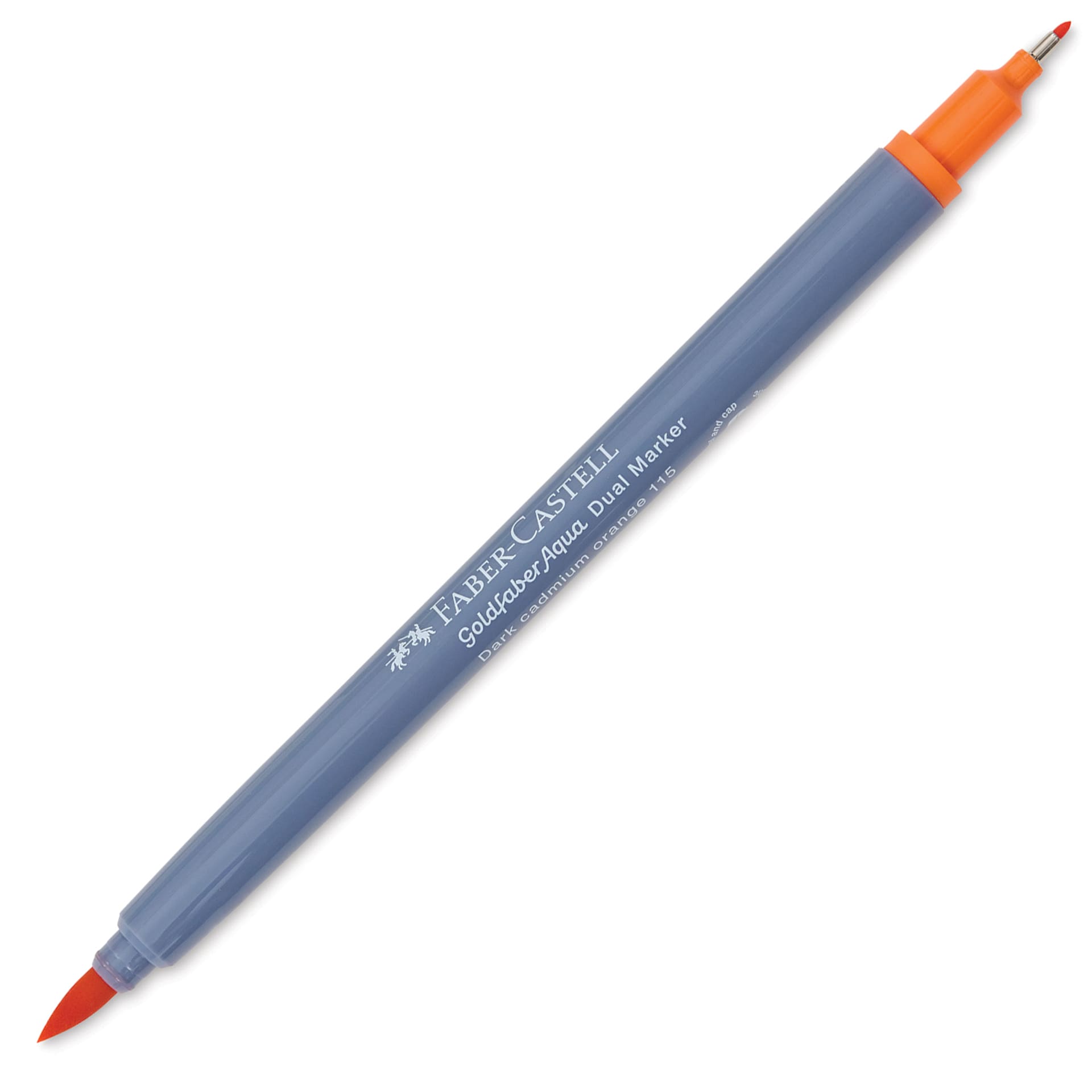 Faber-Castell Goldfaber Aqua Dual Marker - 115 Dark Cadmium Orange (marker with caps removed)
