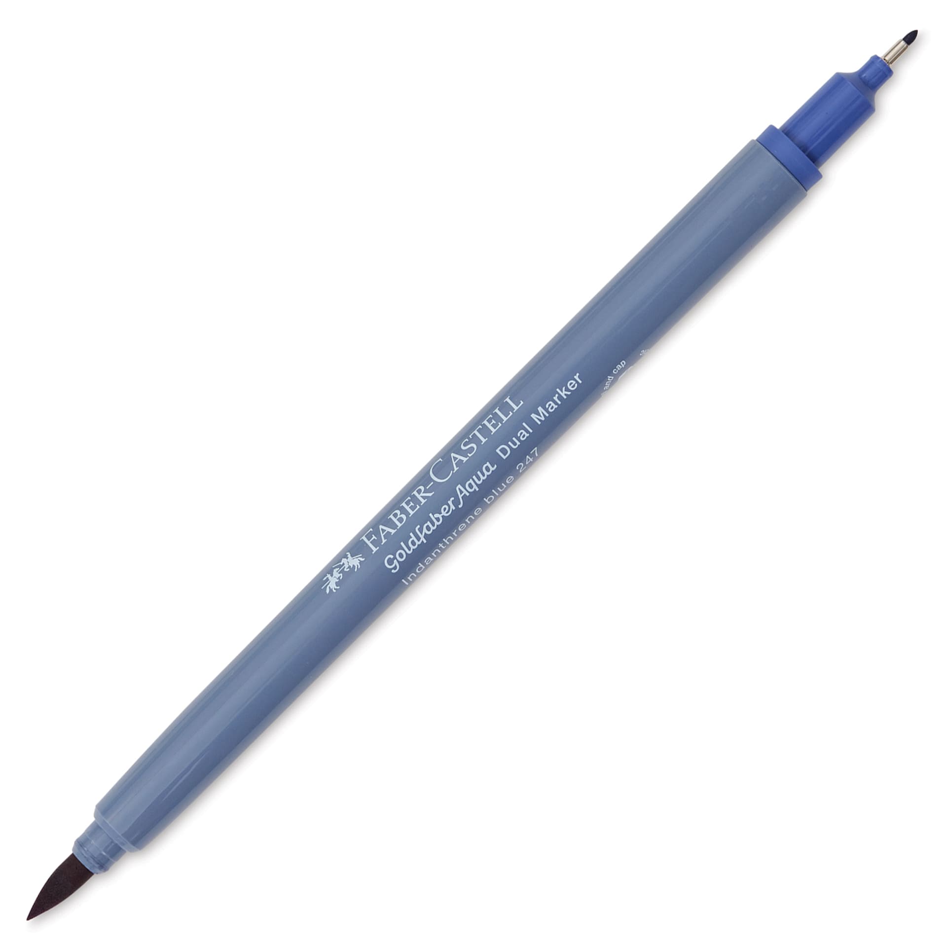 Faber-Castell Goldfaber Aqua Dual Marker - 247 Indanthrene Blue (marker with caps removed)