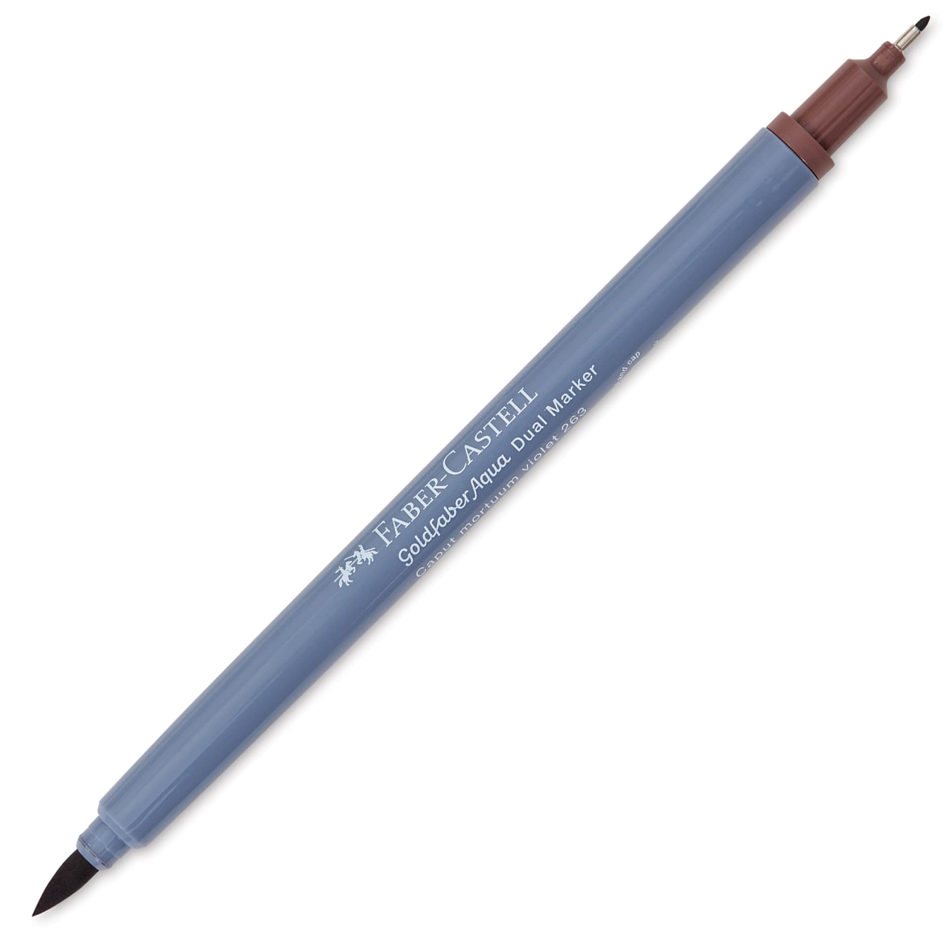 Faber-Castell Goldfaber Aqua Dual Marker - 263 Caput Mortuum Violet (marker with caps removed)