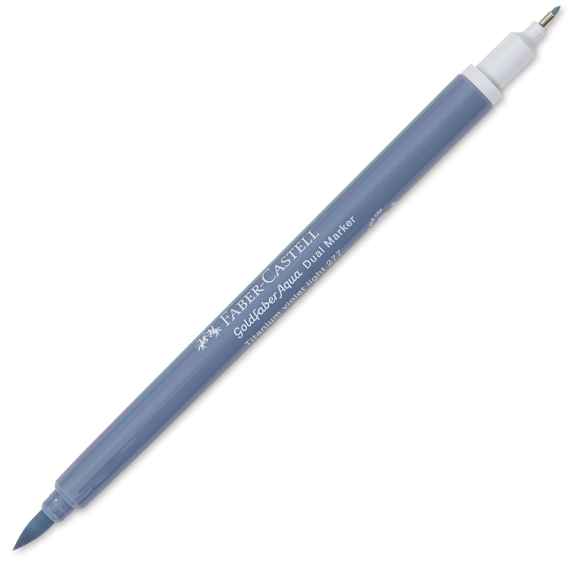 Faber-Castell Goldfaber Aqua Dual Marker - 277 Titanium Violet Light (marker with caps removed)