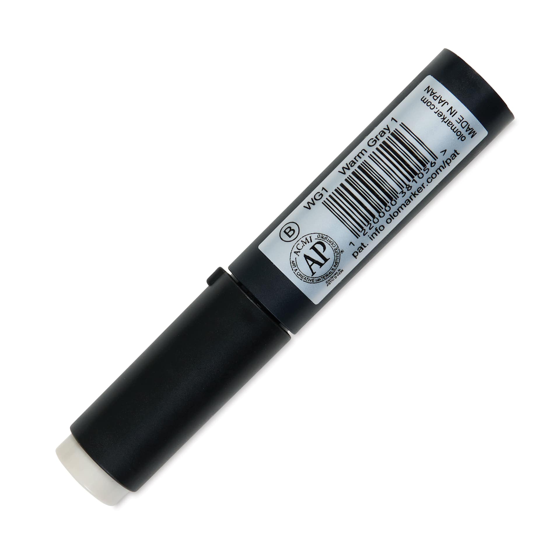 Olo Brush-Tip Half Marker - WG1 Warm Gray 1 back with cap on