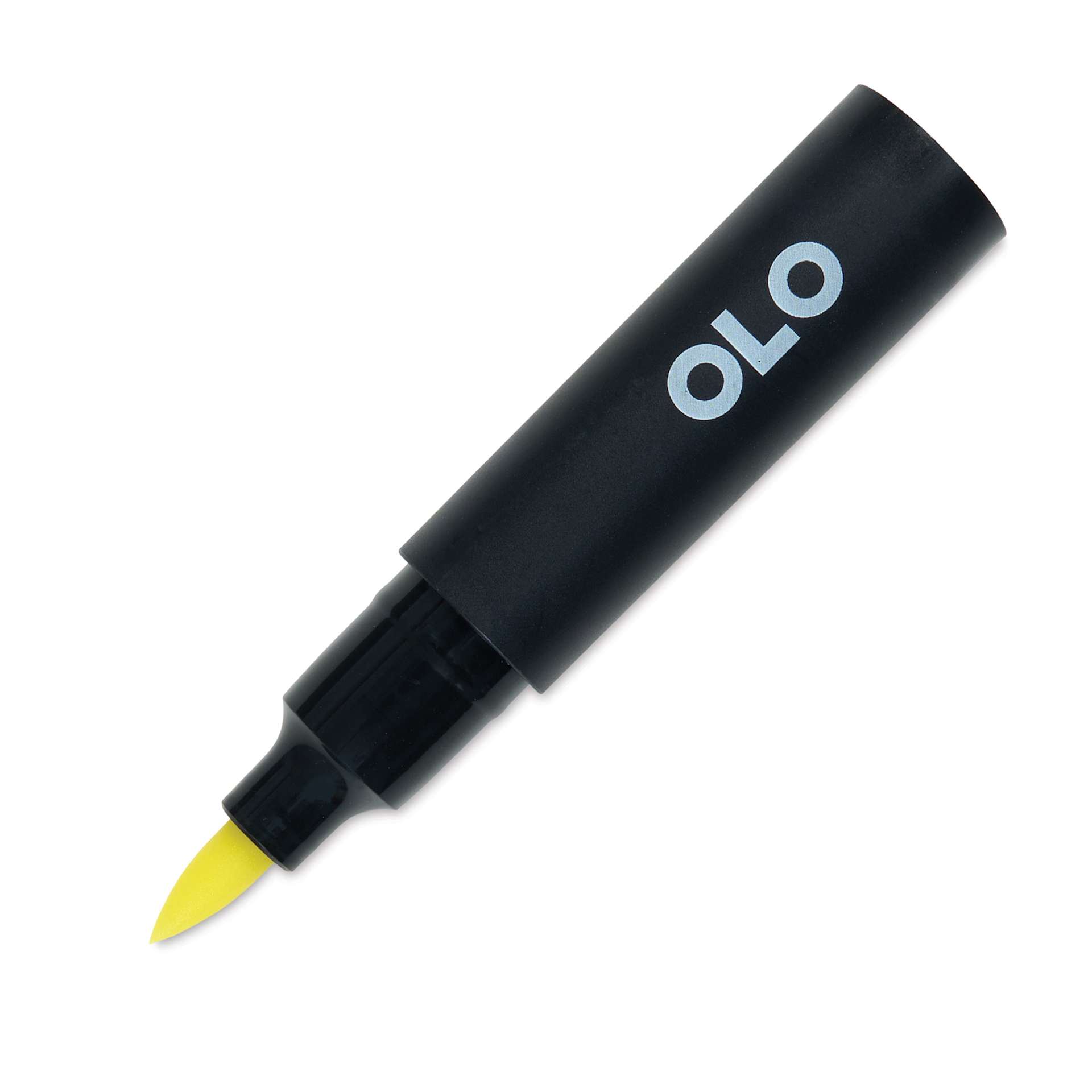 Olo Brush-Tip Half Marker - Y2.0 Elderflower with cap off