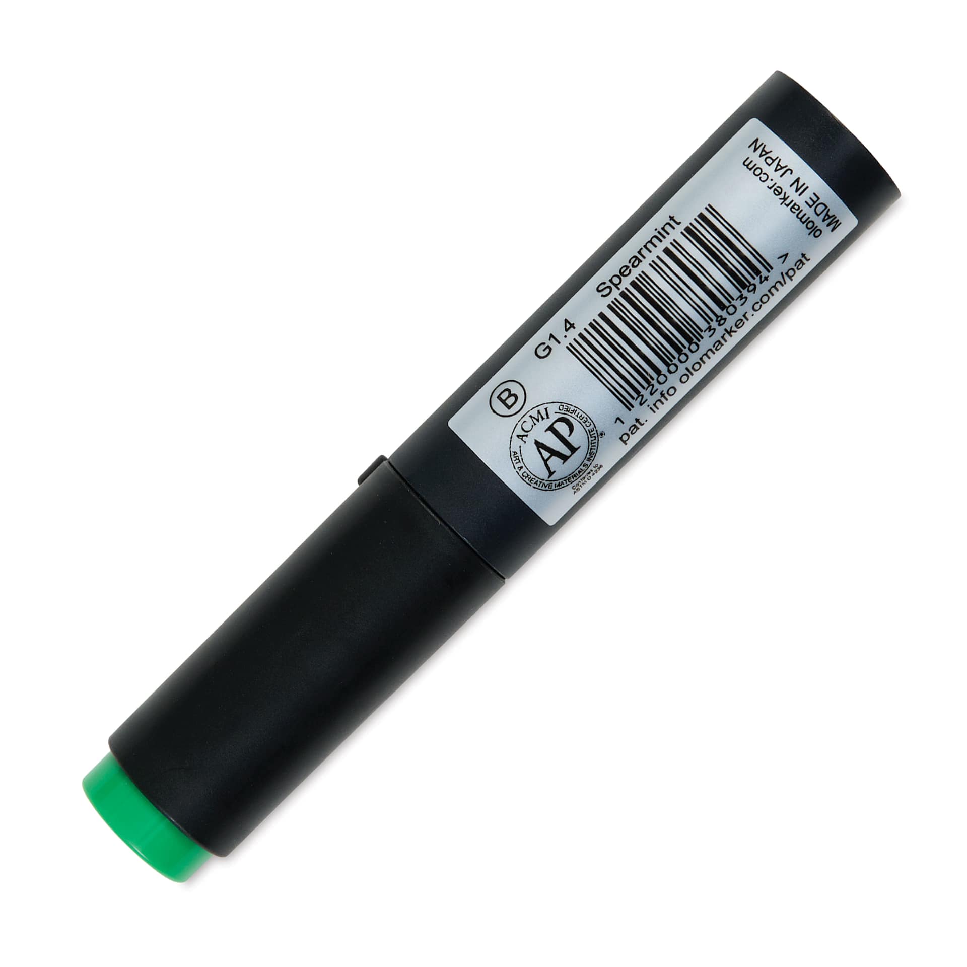 Olo Brush-Tip Half Marker - G1.4 Spearmint back with cap on