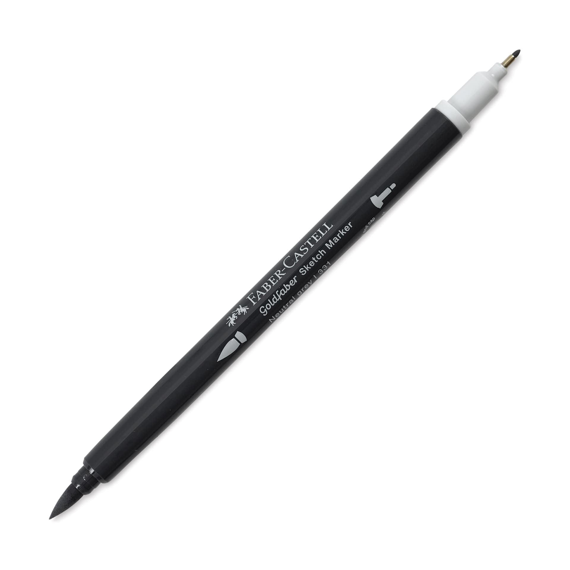 Faber-Castell Goldfaber Sketch Dual-Tip Marker - 331 Neutral Grey I, caps off