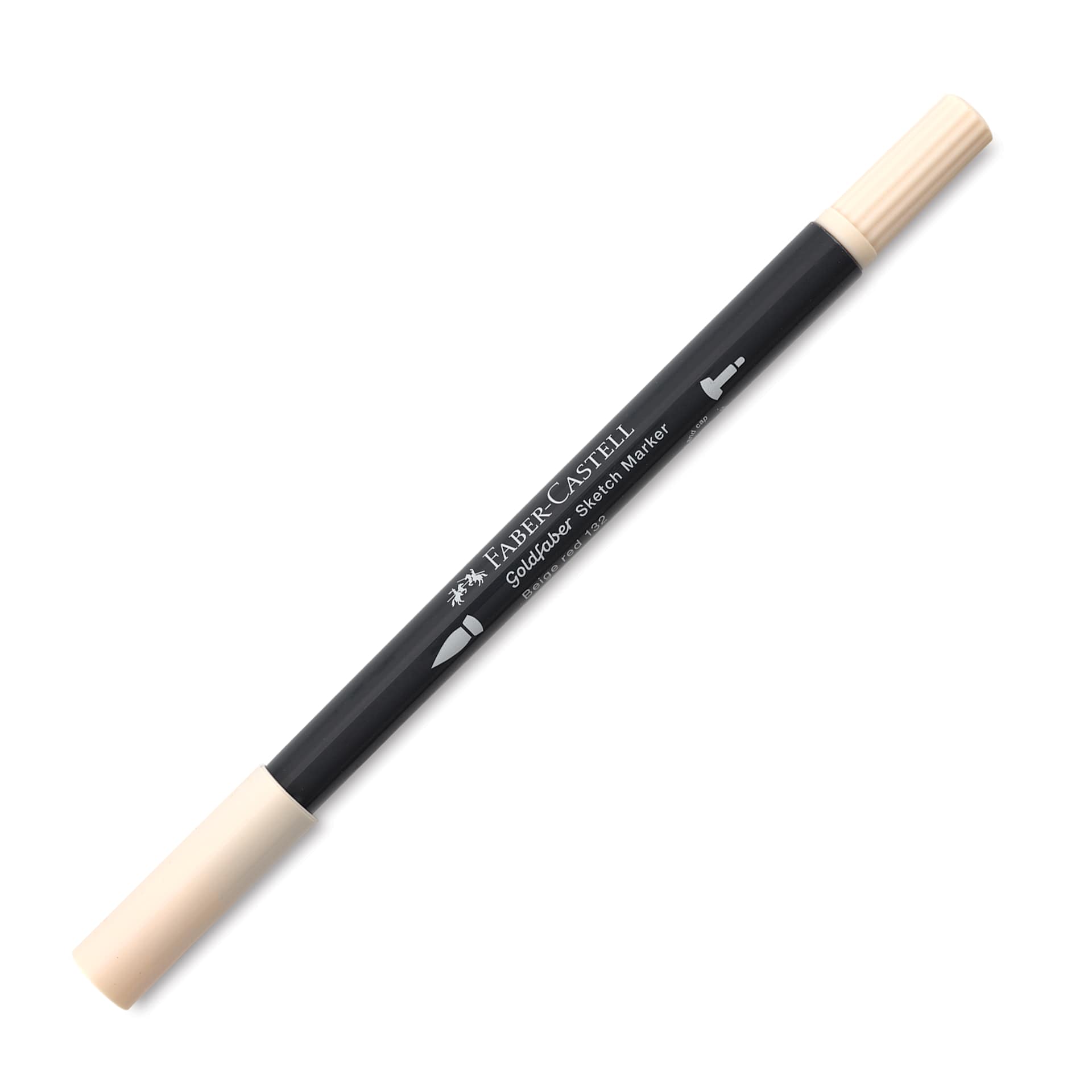 Faber-Castell Goldfaber Sketch Dual-Tip Marker - 132 Beige Red, caps on