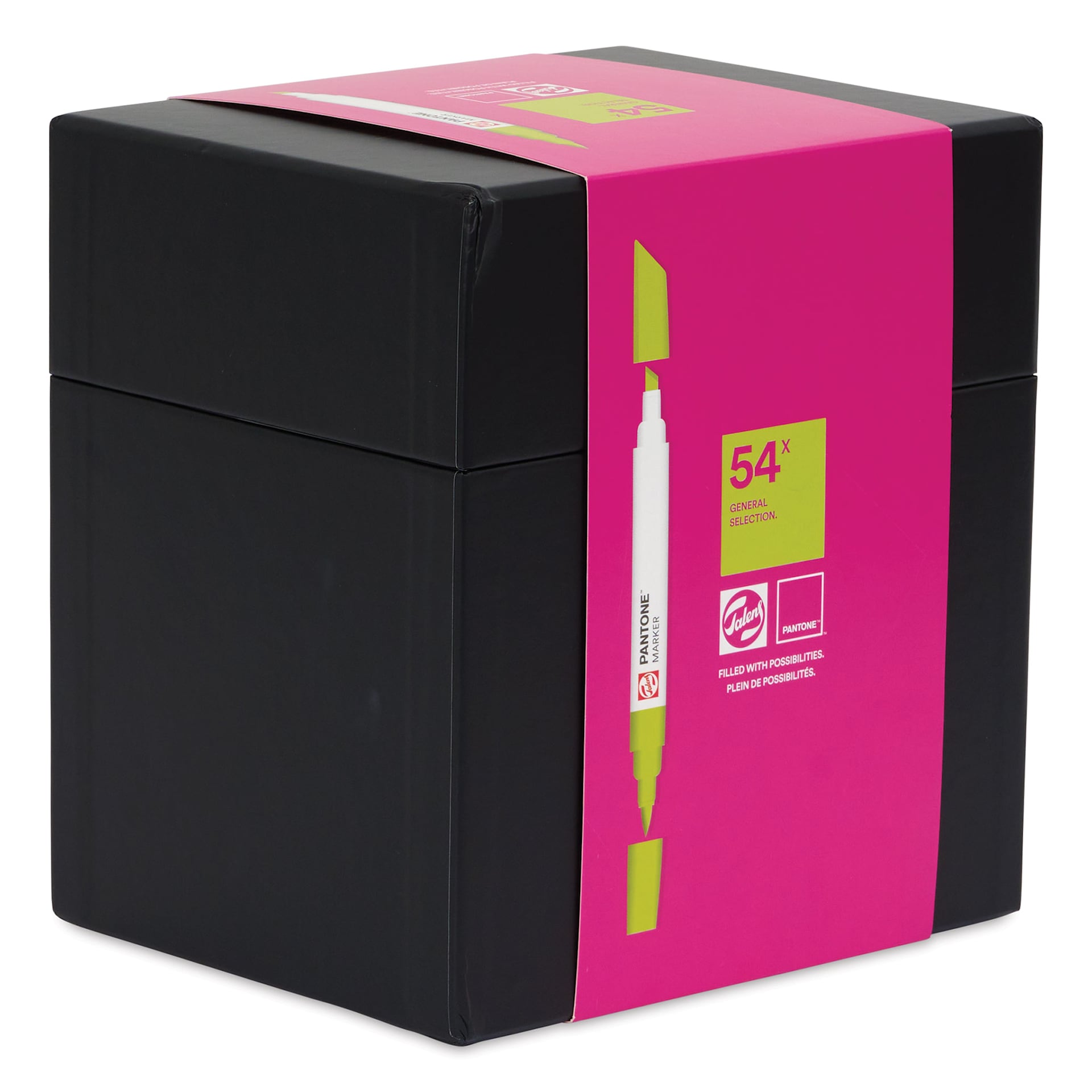 Pantone Dual Tip Markers - Assorted, Set of 54, front of the box