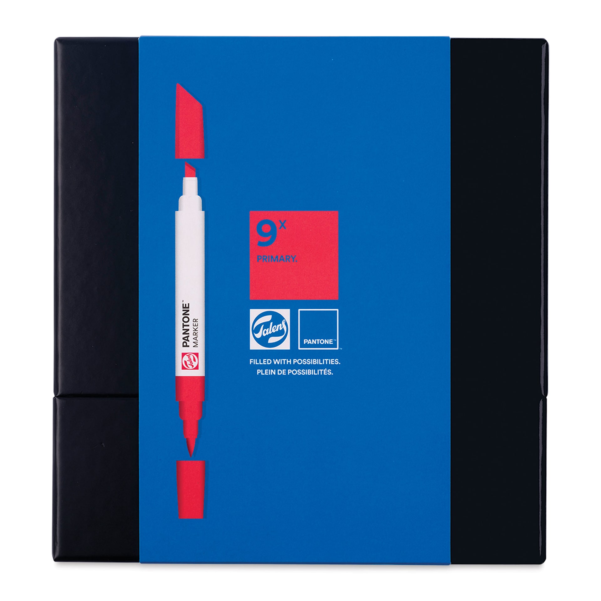 Pantone Dual Tip Markers - Primary, Set of 9, front of the packaging