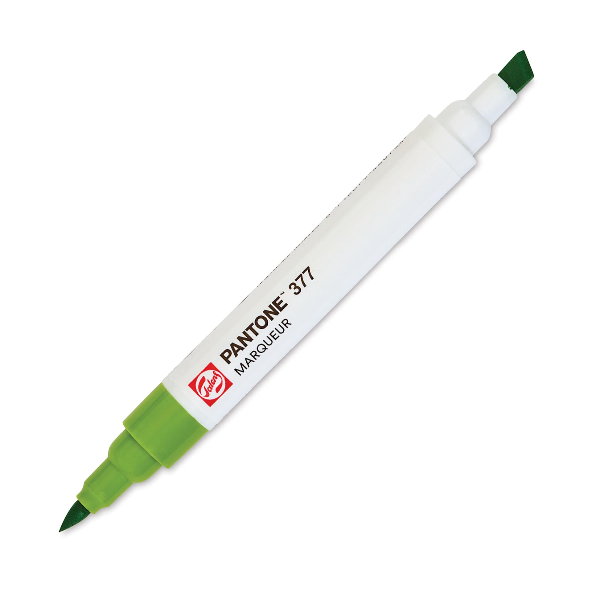 Pantone Dual Tip Marker - 377, marker with caps off