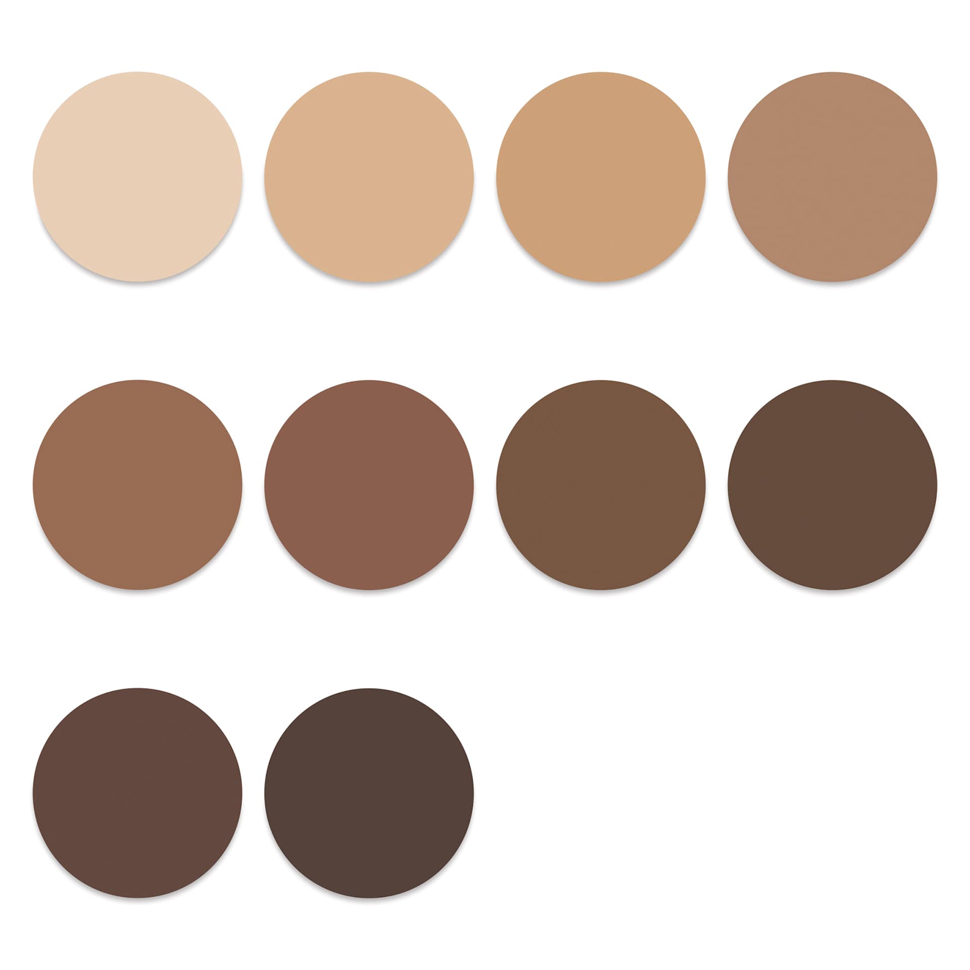 Cricut Permanent Vinyl - Skin Tone Sampler, palette of included colors