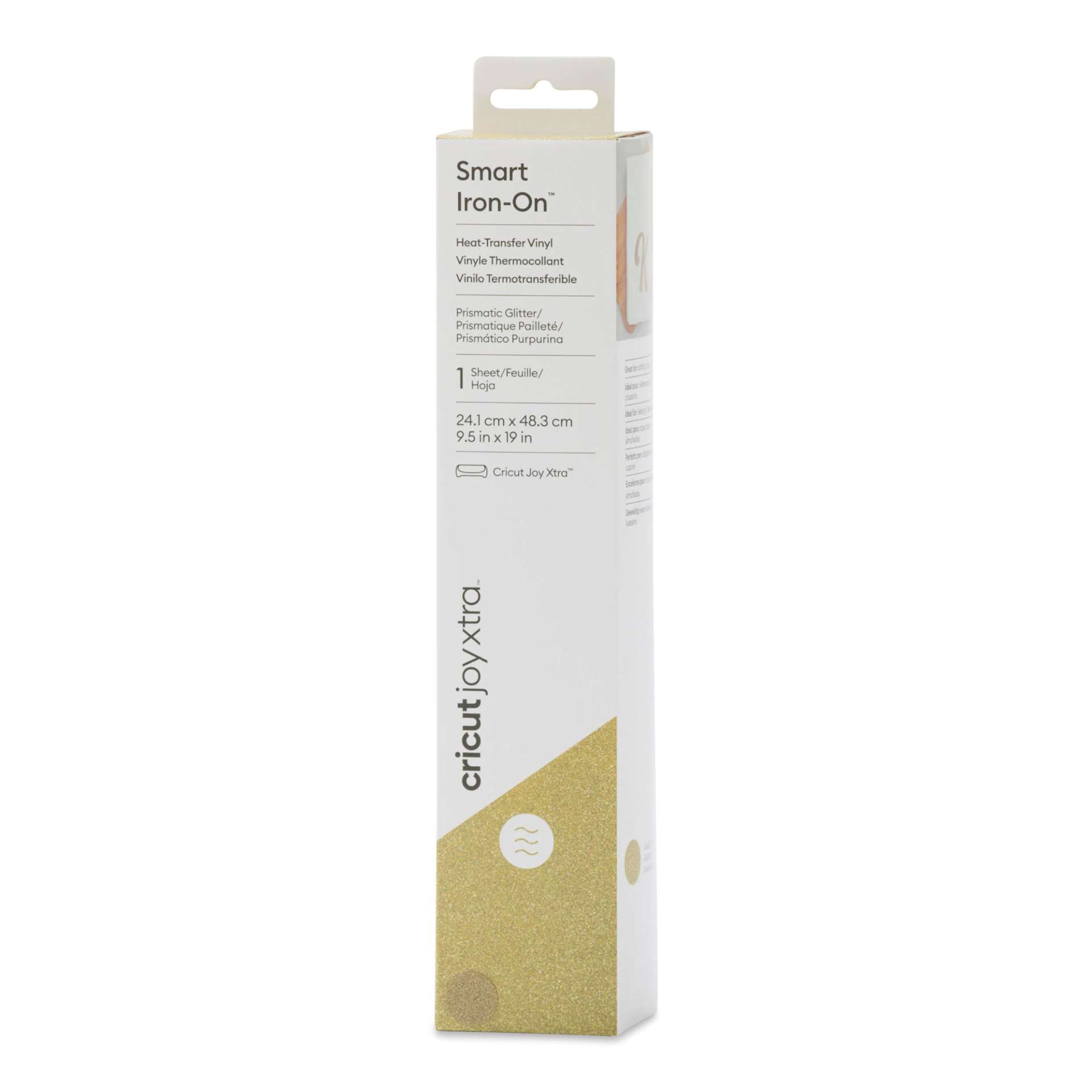 Cricut Joy Xtra Smart Iron-On Vinyl - Gold, 9-1/2" x 19"