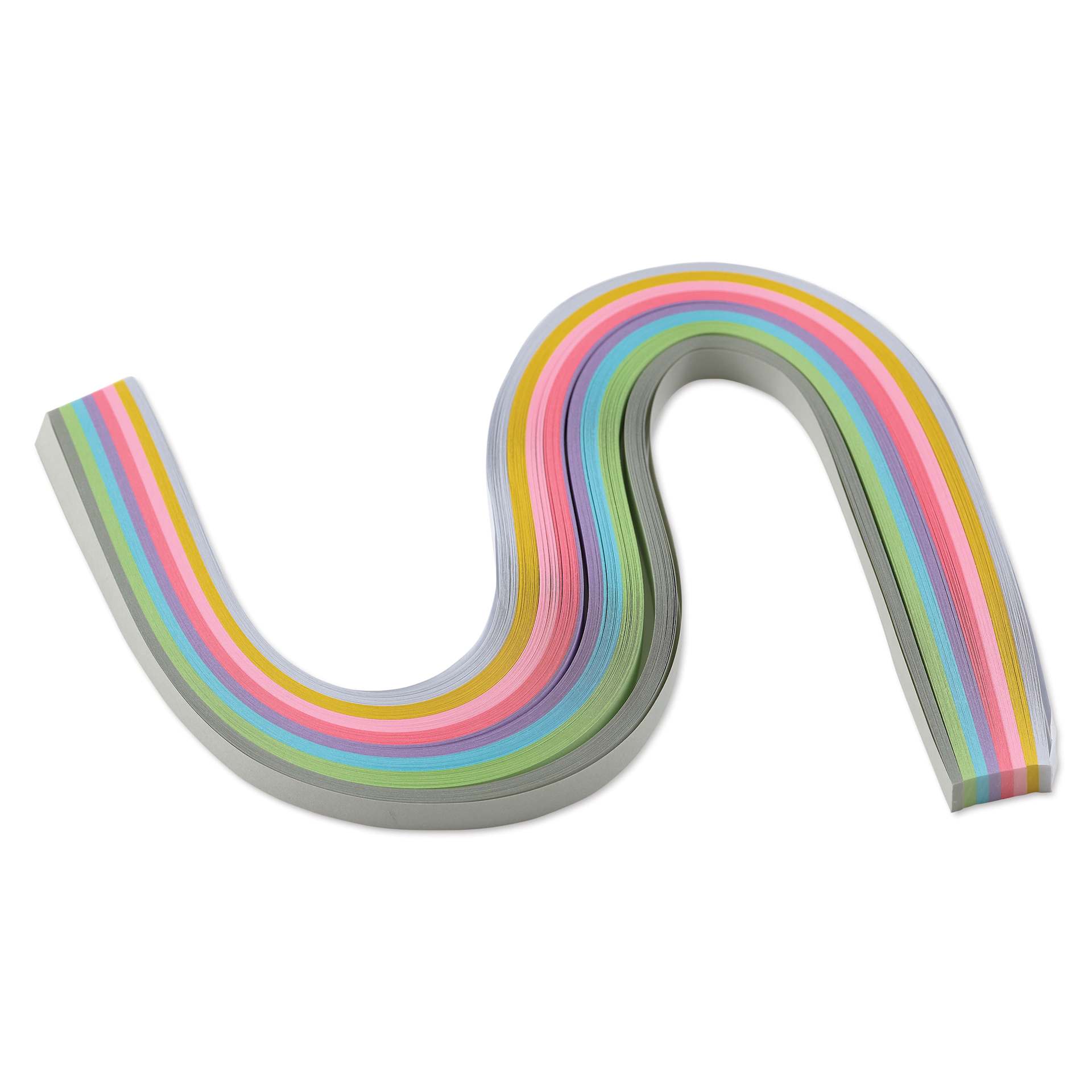 Rico Design Paper Poetry Quilling Paper Strip Set - Pastel, 8 mm x 40 cm, Pkg of 200