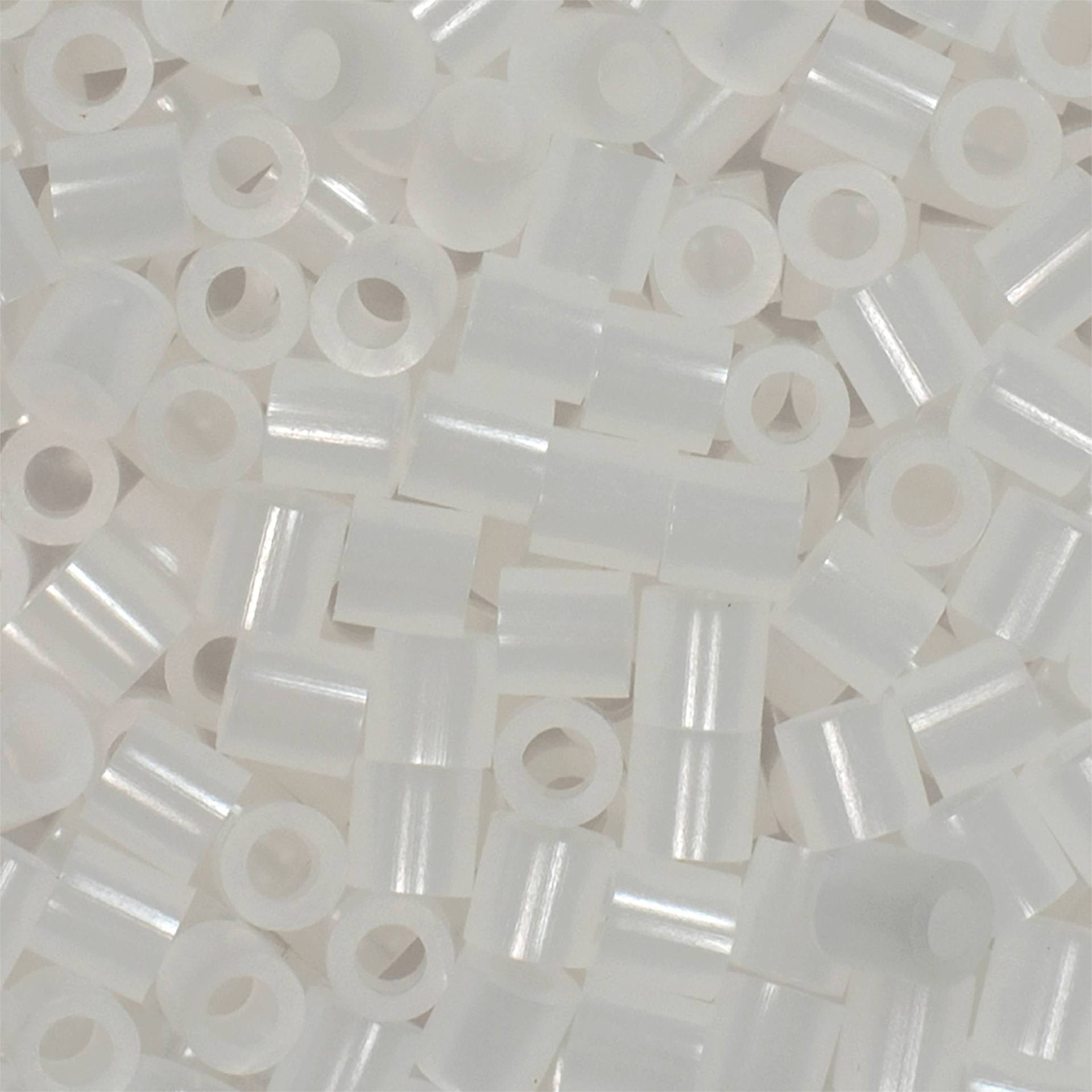 Perler Fused Bead Bag - Clear - close-up of beads