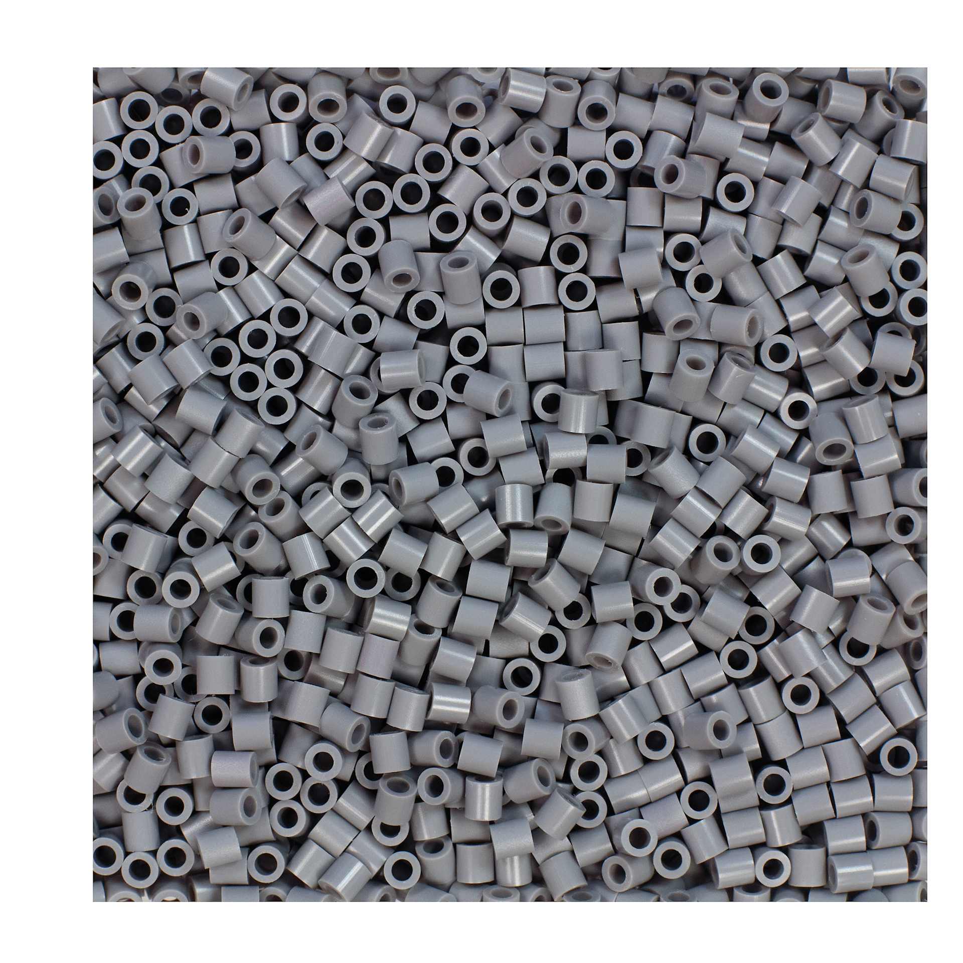Perler Fused Bead Bag - Grey - close-up of beads