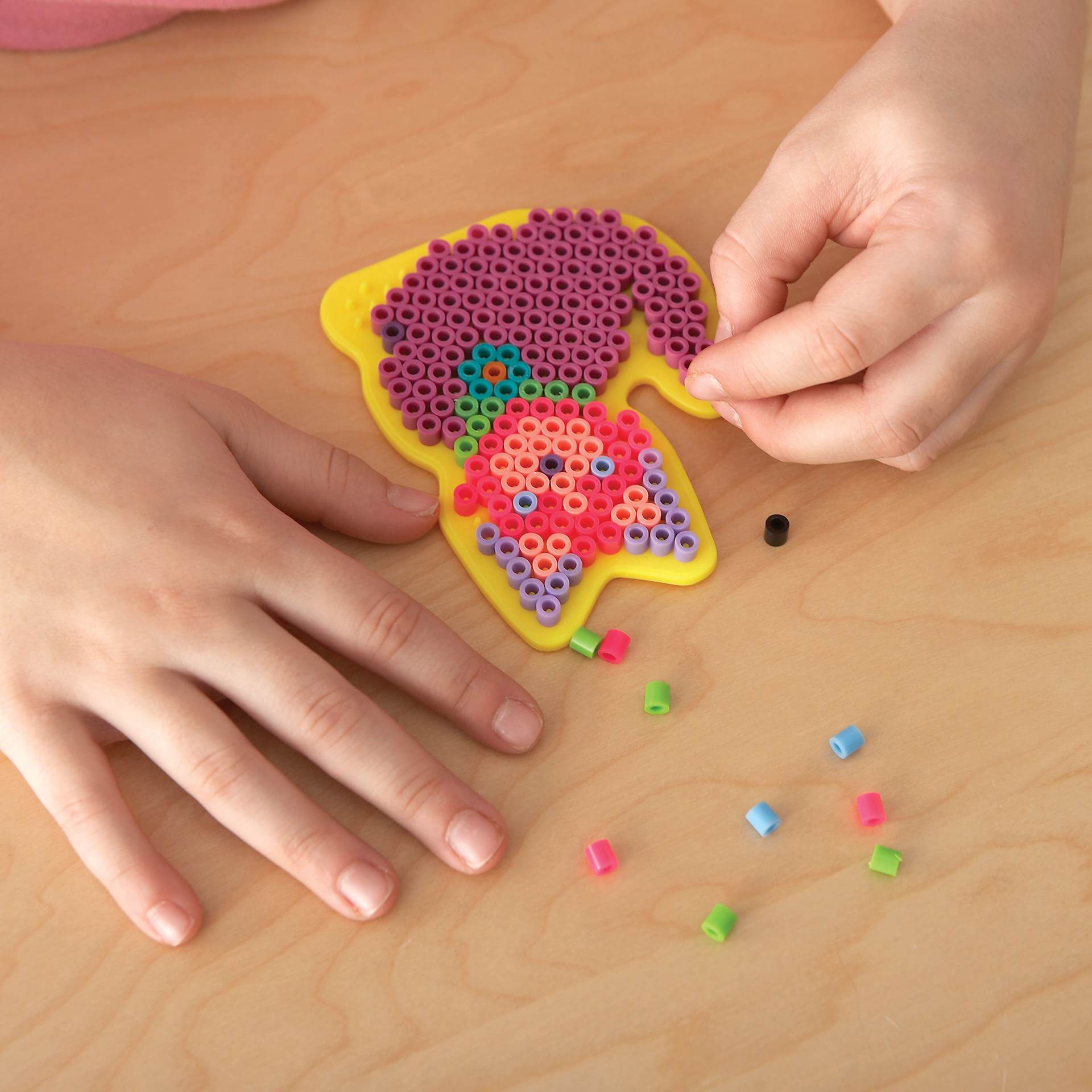 Perler Fused Bead Bags - example project in progress