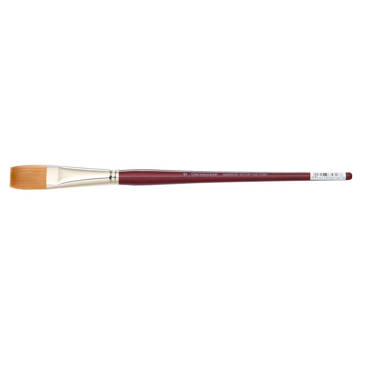 Grumbacher Golden Edge Acrylic Brush, Flat, 12