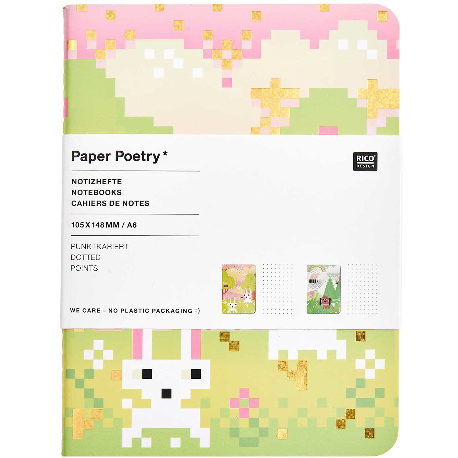 Rico Design Pixels Set - 2 Books/Pkg., A6 (4.25" x 5.5")