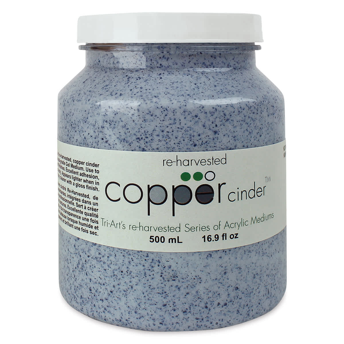 Tri-Art Re-Harvested Acrylic Mediums - Front of 260 ml jar of Copper Cinder Medium