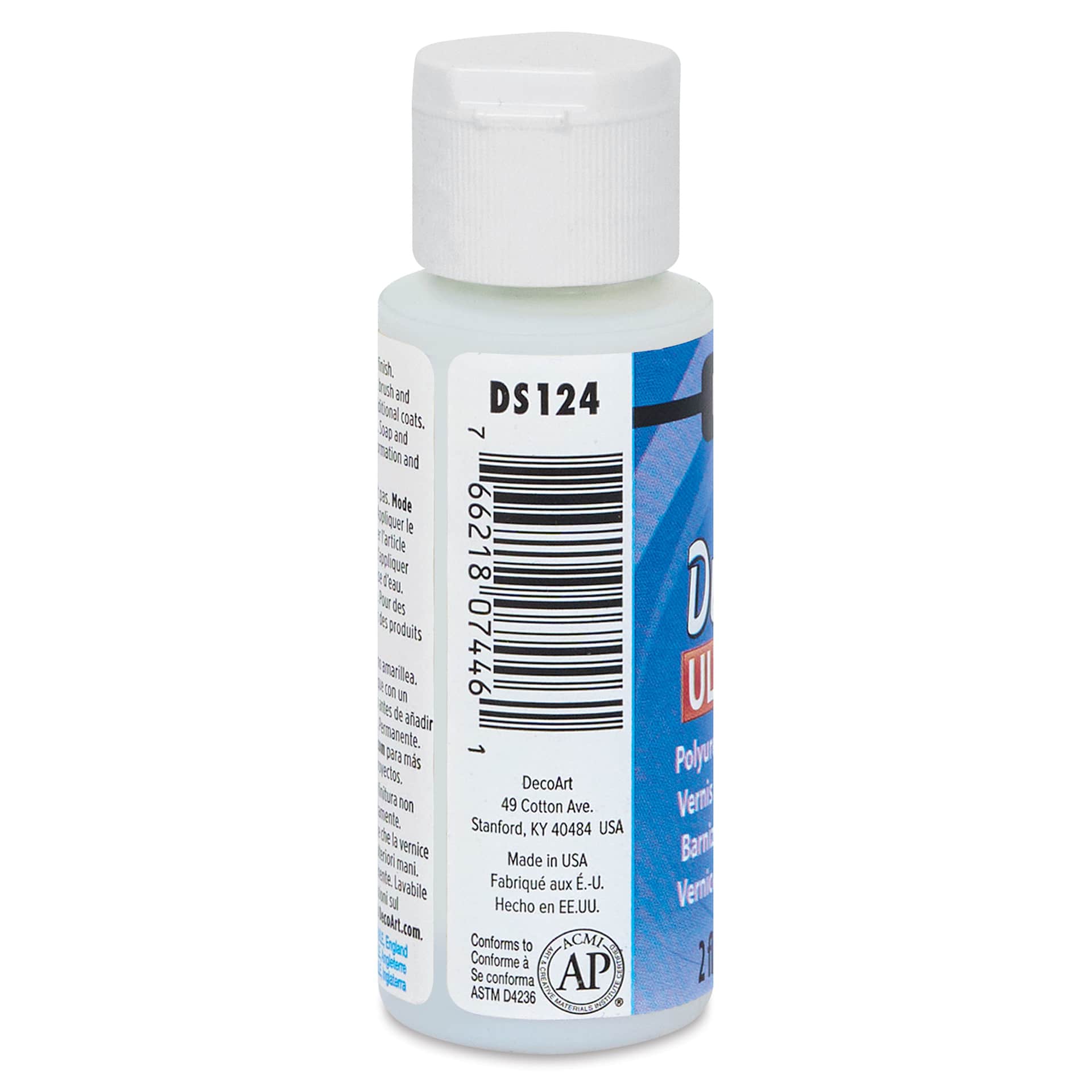 DecoArt Americana DuraClear Varnish - Ultra Matte, 2 oz side view