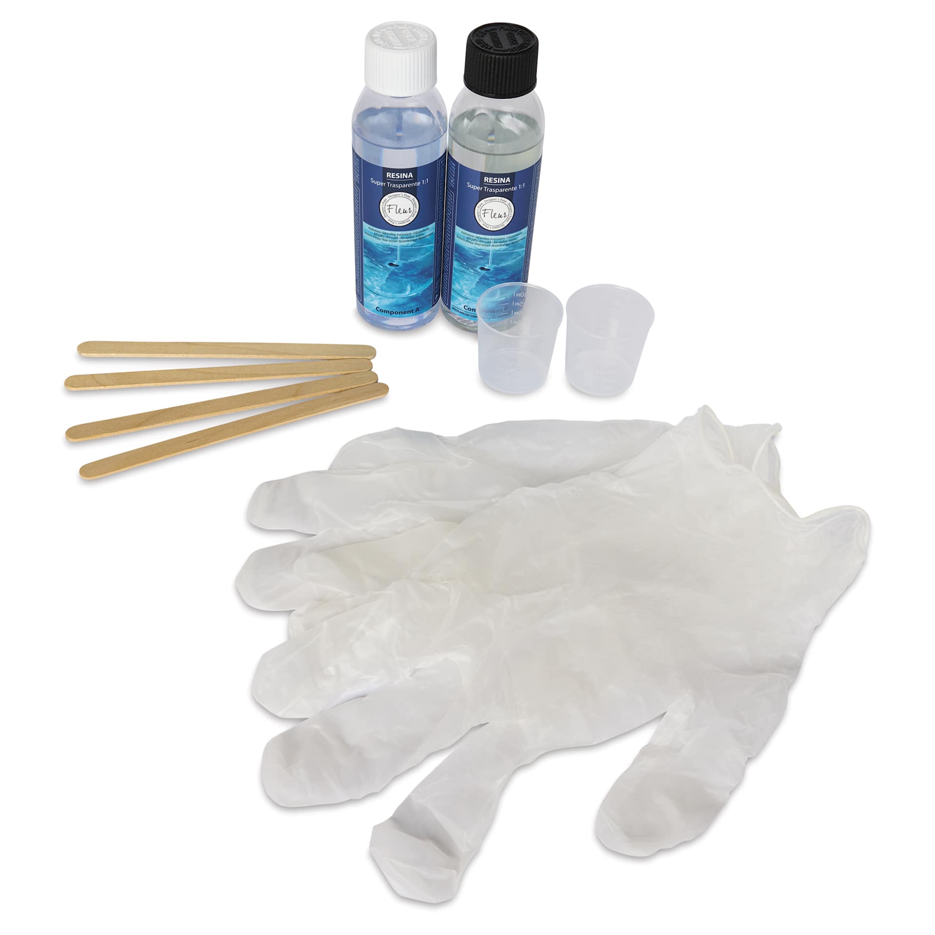 Fleur Super Clear Resin - Resin and Hardener Kit, 240 ml