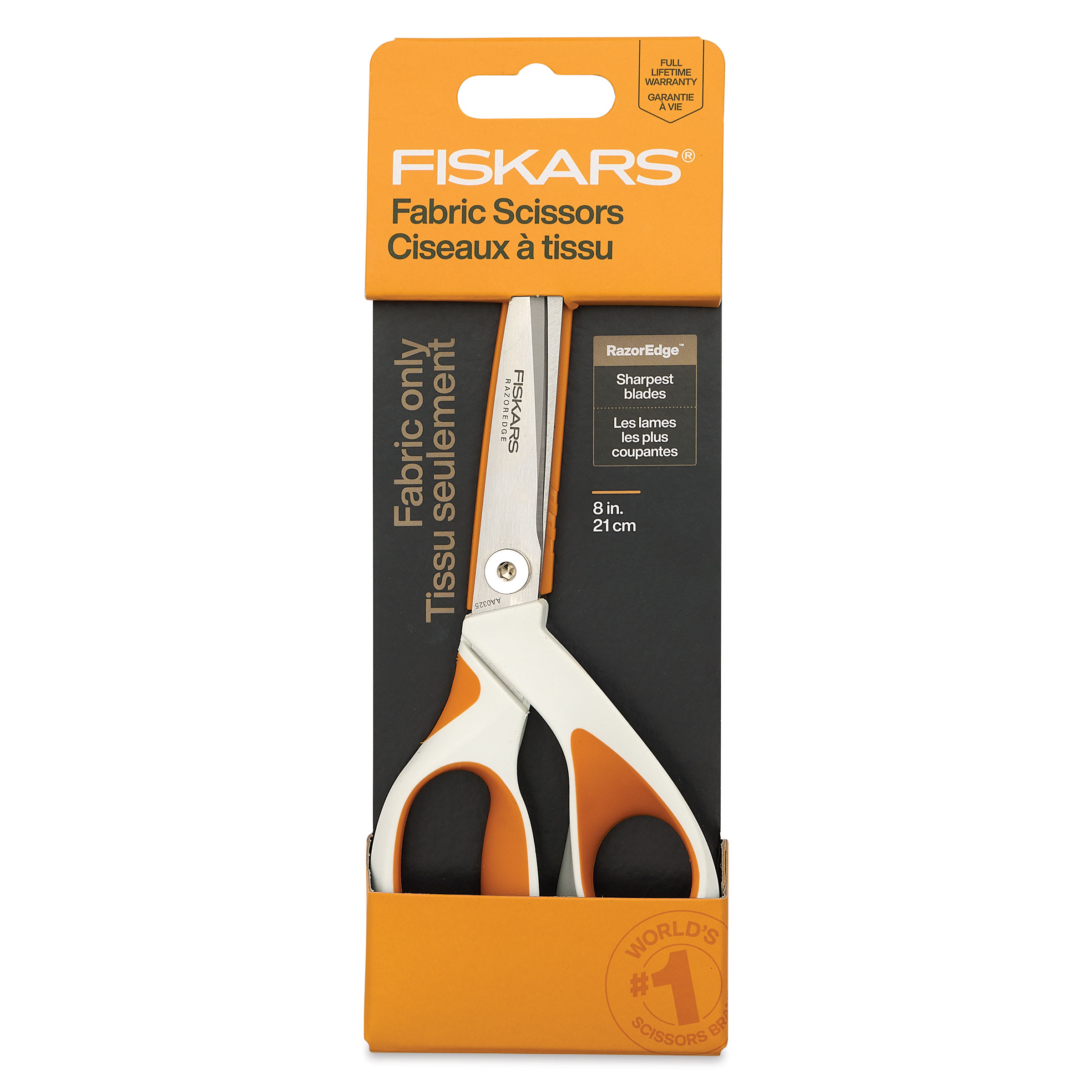 Fiskars 8 inch RazorEdge Softgrip fabric scissors