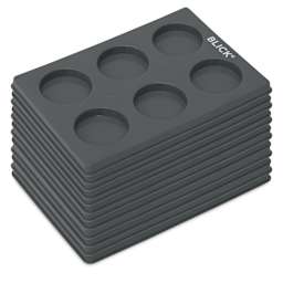 Blick Essentials Empty Tempera Cake Tray - 6 Wells, Small, Pkg of 12