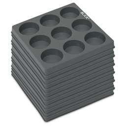 Blick Essentials Empty Tempera Cake Tray - 9 Wells, Medium, Pkg of 12