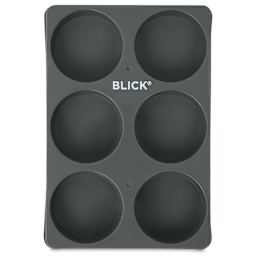 Blick Essentials Empty Tempera Cake Tray - 6 Wells, Large, Pkg of 12, front of tray
