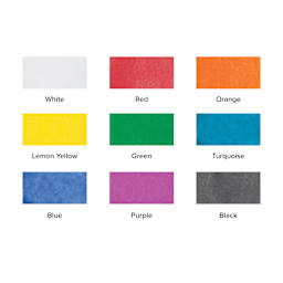 Blick Essentials Tempera Cakes - Set of 9 with Tray, Large, Assorted Colors, swatches