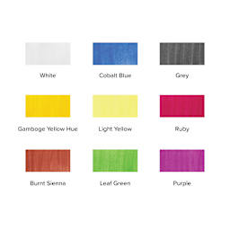 Blick Essentials Tempera Cakes - Set of 9 with Tray, Large, Secondary Colors swatches