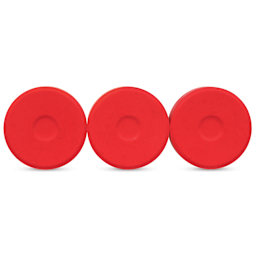 Large Crimson Red Blick Essentials Tempera Cakes side by side