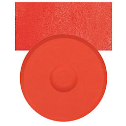 Blick Tempera Cake - Vermilion cakeand swatch