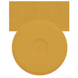 Blick Tempera Cake - Yellow Ochre cake and swatch
