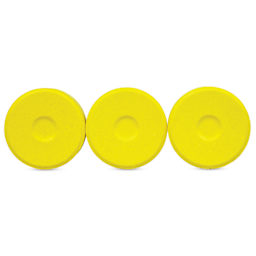 Large Lemon Yellow Blick Essentials Tempera Cakes side by side