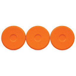 Large Orange Blick Essentials Tempera Cakes side by side
