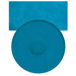 Blick Tempera Cake - Turquoise cake and swatch