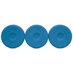 Large Turquoise Blick Essentials Tempera Cakes side by side