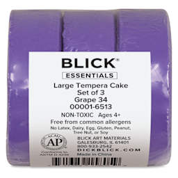 Large Grape Blick Essentials Tempera Cakes wrapped with label