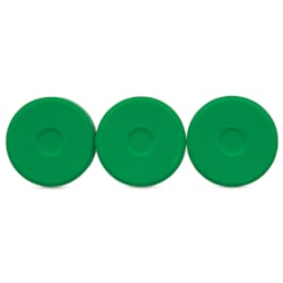 Large Brilliant Green Blick Essentials Tempera Cakes side by side