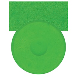 Blick Tempera Cake - Leaf Green cake and swatch