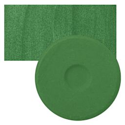 Blick Essentials Tempera Cake - Deep Green, Large cake and swatch