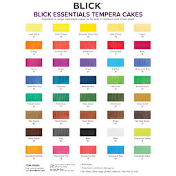 Blick Essentials Tempera Cakes. Available in large individual cakes or as sets in medium and small sizes.