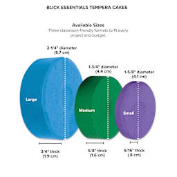 Available Sizes. Three classroom-friendly formats to fit every project and budget. 2-1/2" diameter 3/4" thick Large. 1-3/4" diameter 5/8" thick Medium. 1-5/8" diameter 5/16" thick Small.