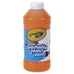 Crayola Washable Paint - Orange, 16 oz bottle