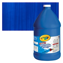 Crayola Washable Paint - Blue, Gallon bottle and swatch
